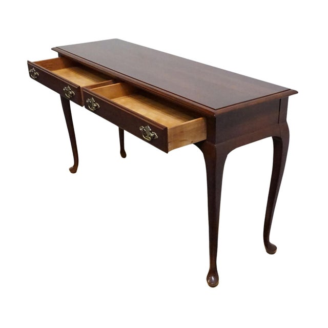 Superior Furniture Co. Solid Cherry Traditional Queen Anne Style 52" Accent Sofa Table 01-24518 For Sale In Kansas City - Image 6 of 13
