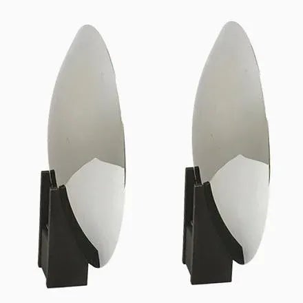 Black Post-Modern Sconces by Pierre Disderot, 1980s, Set of 2 For Sale - Image 8 of 9
