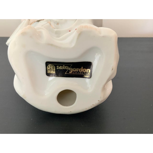 White Porcelain Hand Painted Buddah Made in Japan For Sale - Image 8 of 9