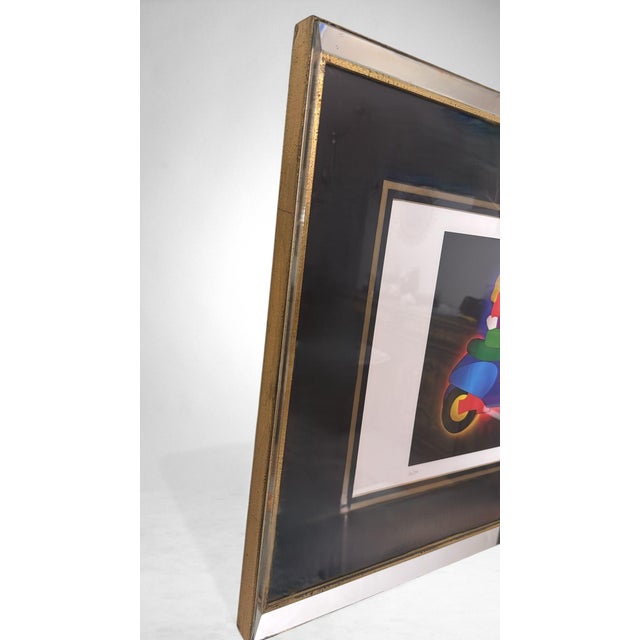 Late 20th Century Marco Lodola Screenprint on Paper (No. 30/70) With Mirrored Frame For Sale - Image 10 of 17