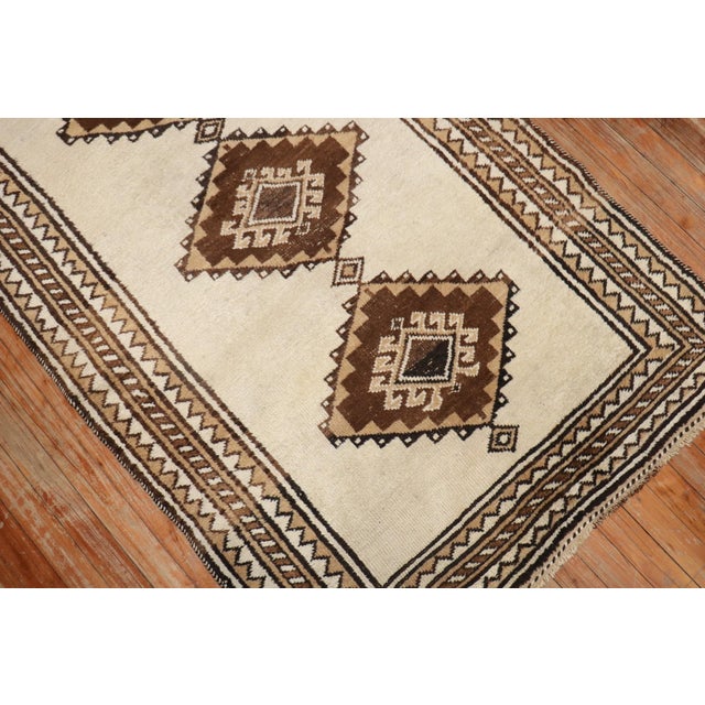Mid 20th Century Vintage Persian Gabbeh Runner - 3'4" x 7'8" For Sale - Image 5 of 6