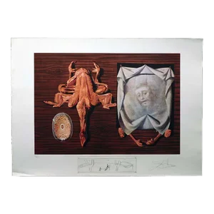 1980s Salvador Dali Les Diners De Gala Authentic Art Hand Signed Etching