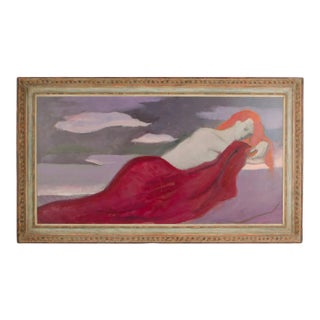 Roman Chatov (Russian-America B. 1900 - D. 1987) "Sleeper" Oil Painting For Sale