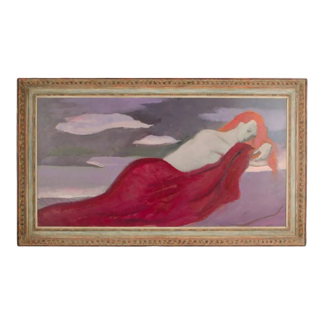 Roman Chatov (Russian-America B. 1900 - D. 1987) "Sleeper" Oil Painting For Sale