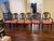 Attributed to Jonathan Charles Set 6 Hepplewhite Wheatsheaf Side Chair (Black) For Sale - Image 9 of 13