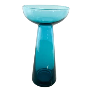1960s Light Blue Vase Scandinavian Modern Art Glass