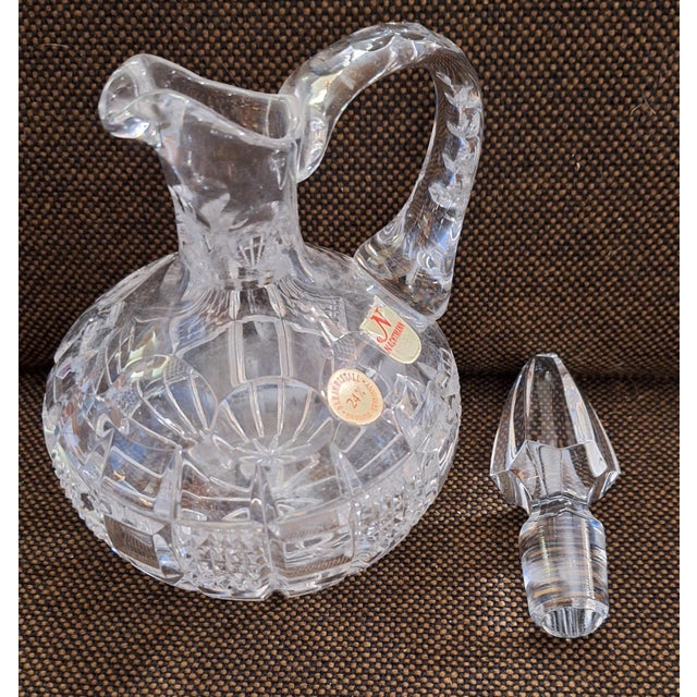 German Hand-Cut Clear Crystal Glass Liqueur Carafe from Nachtmann, 1980s For Sale - Image 3 of 6