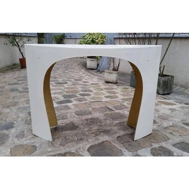 Plastic White Console Table attributed to Charlotte Perriand, 1960s For Sale - Image 7 of 7