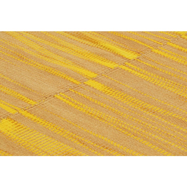 Handwoven in wool, this 6x10 Kilim is from an inventive new contemporary flat weave collection by Rug & Kilim. On the...