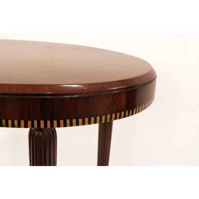 1930s Art Deco Oval Lamp Table For Sale - Image 15 of 18