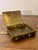 A richly detailed antique Tibetan jewelry or keepsake box featuring intricate hand-worked brass filigree and cabochon...