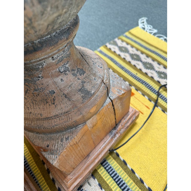 Refurbished Wooden Baluster Table Lamps, Pair For Sale - Image 11 of 13