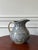 American Vintage Blue and White Spongeware Pitcher For Sale - Image 3 of 7