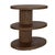 Handcrafted From Mindi Wood With A Rich Dark Walnut Finish, This Distinctive Side Table Features Three Oval Tiers...
