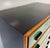 Italian Chest of Drawers in Emerald Green Parchment and Walnut with Black Details, 1950s For Sale - Image 12 of 15
