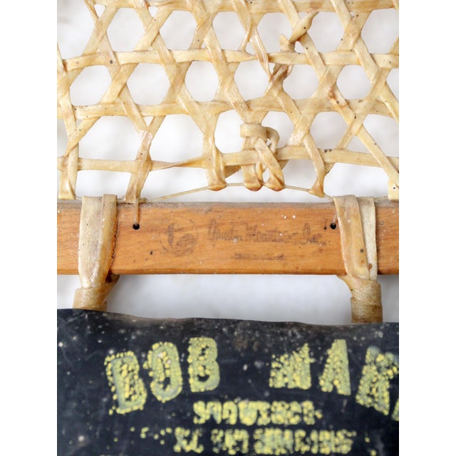 Vintage Canadian Snowshoes Pair For Sale - Image 10 of 13