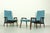 Blue Danish Lounge Chairs with Ottoman by Yngve Ekström for Pastoe, 1960s, Set of 3 For Sale - Image 8 of 18