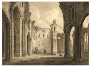 John Dugmore, Melrose Abbey, Scotland, Early 19th Century, Watercolour