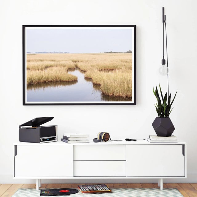 Contemporary Coastal Landscape, New England Photography Print, 36 X 24" Photograph, Connecticut 'Salt Marsh' For Sale In Boston - Image 6 of 8