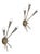 Mid-Century Modern Sputnik Wall Lights, 1950s, Set of 2 For Sale