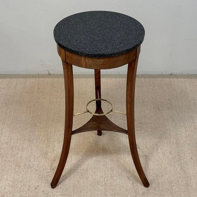 French Directoire Mahogany Black Marble Guéridon ~ End Table For Sale - Image 18 of 18