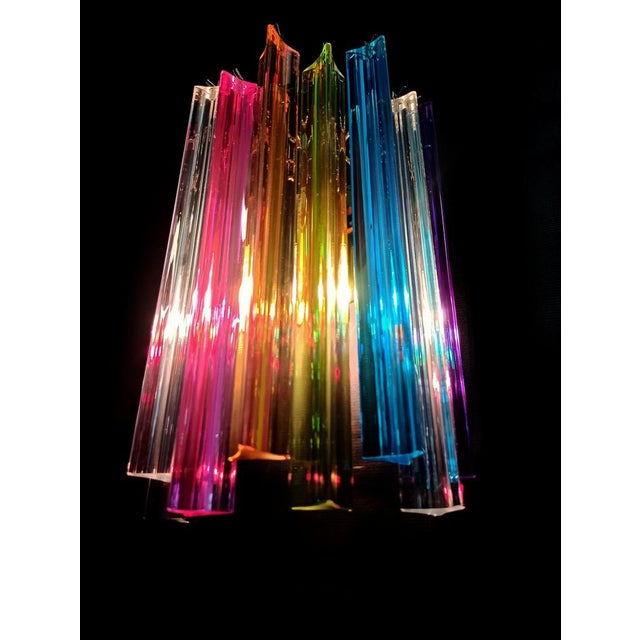 Italian Venini Style Triedri Wall Sconce in Murano, 1990s, Set of 2 For Sale - Image 12 of 14