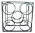 Vintage Mid-Century Modern Geometric Iron Wall-Mount 5 Bottle Wine Rack For Sale