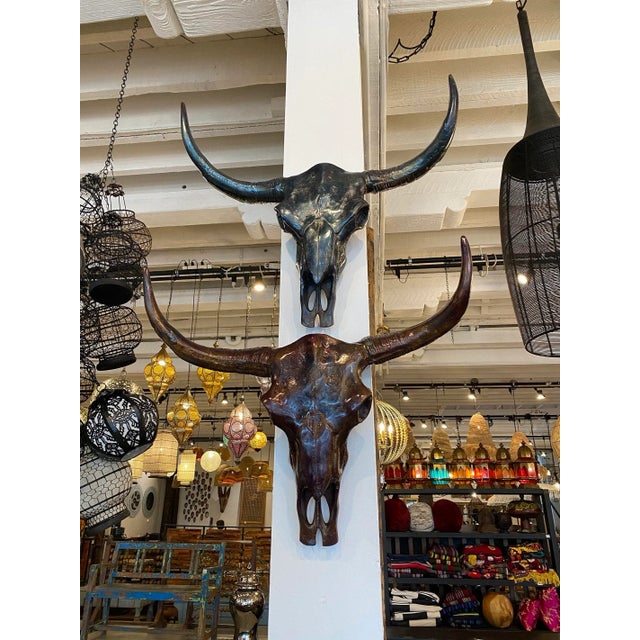 2020s Bronze Cow Skull For Sale - Image 5 of 6