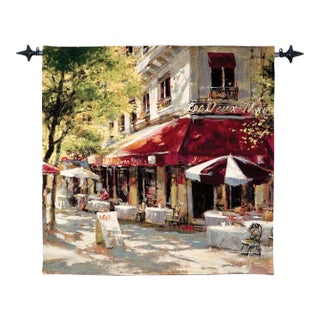 Corner Cafè II Loom Woven Tapestry - 132 X 134 Cm (4'4" X 4'5") - Requires Rod Size 3 For Sale