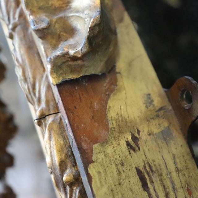 Oversized Boston Classical Giltwood Over Mantle Mirror With Cherubs C1860 For Sale - Image 15 of 16