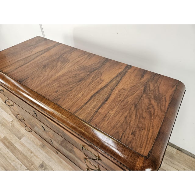 Wood Vintage Art Deco Dresser in Walnut, 1940s For Sale - Image 7 of 18