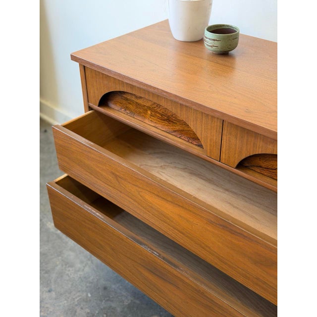 1960s 1960's Walnut & Rosewood Chest of Drawers For Sale - Image 5 of 7