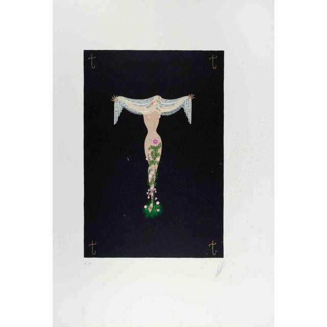 Erté, Nude Letter T, 1976, Lithograph For Sale