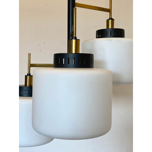 Black Ceiling Lamp from Stilnovo, 1950s For Sale - Image 8 of 16