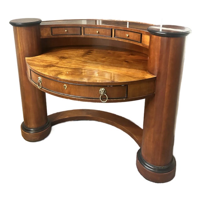 1990s Century Furniture Biedermeier Style Mahogany Desk For Sale