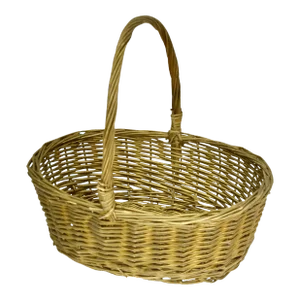 Gold Oval Wicker 12” Basket