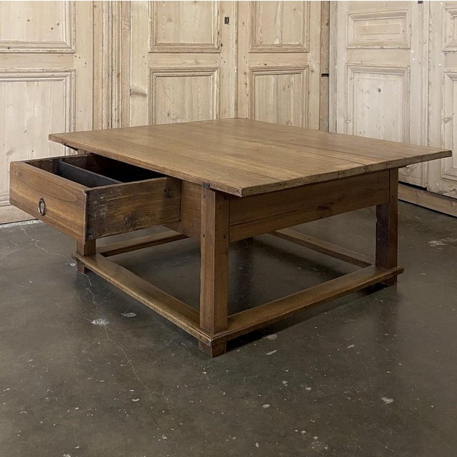19th Century Rustic Country French Fruitwood Coffee Table For Sale - Image 14 of 14
