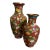 Cloisonné Floral Vases Pair For Sale