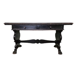 Beech Desk Table, 1930s For Sale