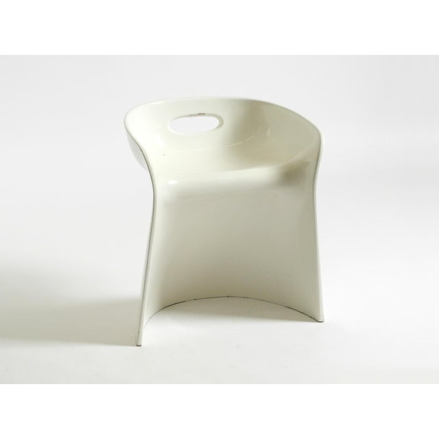Mid-Century Modern Vintage White Stool by Winfried Staeb, 1970s For Sale - Image 3 of 18