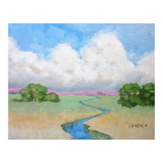 Delta Grasslands Stream Lynne French California Landscape O/C For Sale