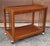 Brown Late 20th Century American Classical Oak Tiered Rolling Bar Cart For Sale - Image 8 of 9