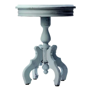 1990s Light Blue Pedestal Stool