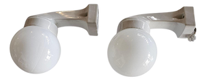 Porcelain Nr. 4300 Wall Lamps by Wagenfeld for Lindner, 1950s, Set of 2