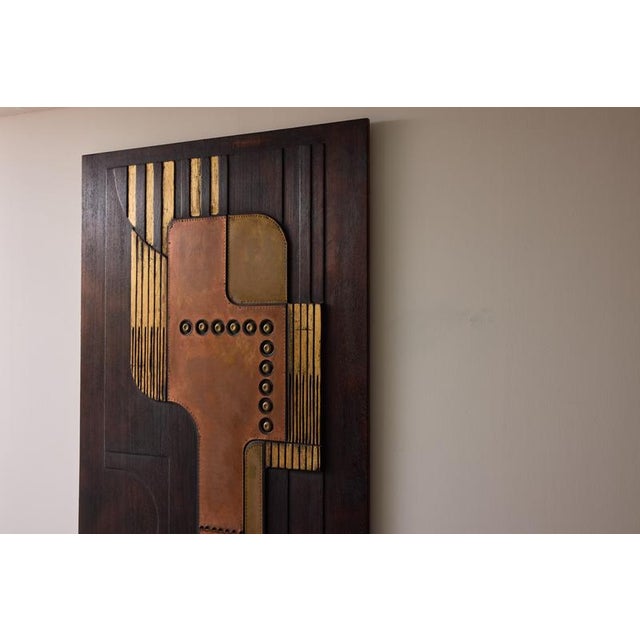 Nerone Ceccarelli, Large Abstract Sculpture: SC3, 1983, Brass, Copper & Wood For Sale - Image 13 of 16