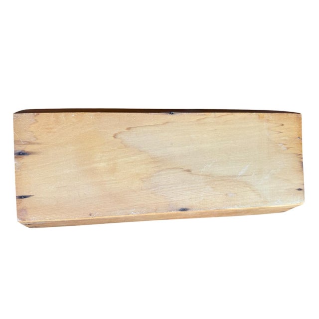 American Vintage Wooden Divided Tray Handmade Poplar Handmade For Sale - Image 3 of 3