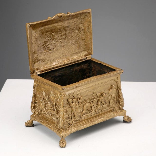 Gilded Bronze Casket Box For Sale - Image 5 of 10
