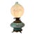 Antique Victorian Electrified "Gone With the Wind" Hurricane Lamp With Hand-Painted Floral Globe, C. 1895 For Sale