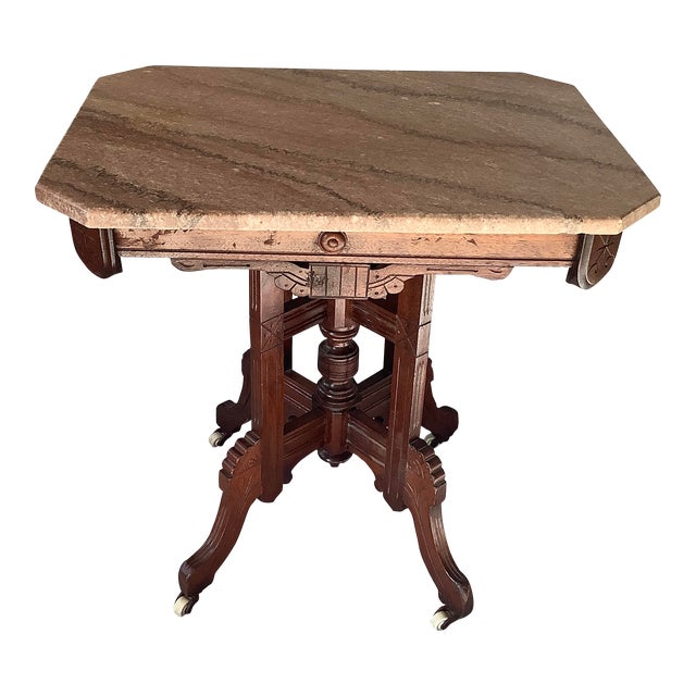 Early 1900s Antique Victorian Marble Top Parlor Table Chairish