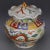 H-30cm,W-28cm The product is a Chinese Famille Verte porcelain lid jar with a hand-carved cloud and dragon pattern. This...